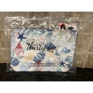 Thirty‎ One Zipper Pouch Saltwater Shells Print NEW 31